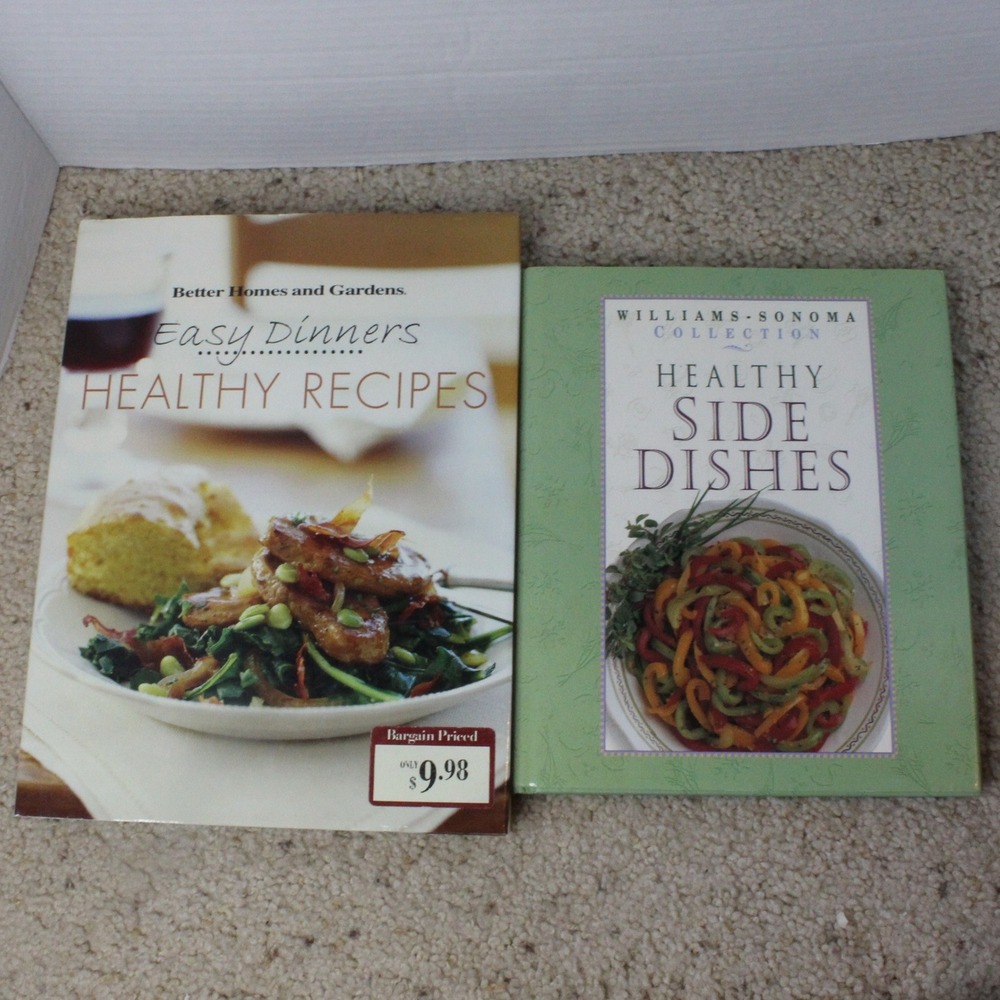 Better‎ Homes and Gardens Cookbook Lot 2 Bundles Healthy Recipes Side Dishes
